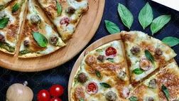 طرز تهیه پیتزا با سس ریحان به همراه آموزش خمیر پیتزا 
