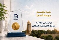  رتبه نخست بیمه آسیا در ارزیابی عملکرد شرکت‌های بیمه همدان
