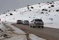 بارش برف و باران در ارتفاعات چالوس