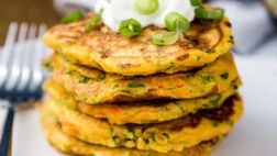 پنکیک سبزیجات؛ یک میان وعده فوری و مقوی برای کودکان
