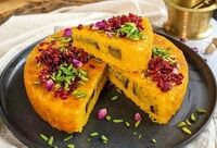 ته چین مرغ و بادمجان مجلسی